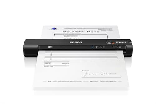 Image of Epson Workforce ES-60W Wireless Ultra Portable A4 Document Scanner with Li-ion battery (300 page) and USB 3.0, 200-1200dpi, 4 seconds per page