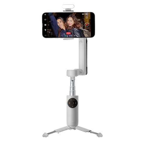 Image of Insta360 Flow Creator Kit - AI Tracking Smartphone Stabilizer, Phone Gimbal, 3-Axis Stabilization, Built-In Selfie Stick & Tripod, Portable & Foldable, Pro Lighting, YouTube TikTok Video, Stone Grey
