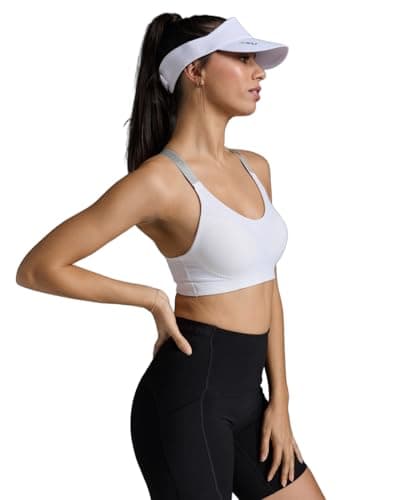 Image of 2XU Unisex Packable Run Visor - Lightweight & Adjustable Sun Protection for Runners - White - One Size