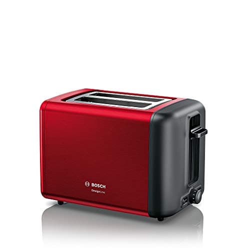 Image of Bosch TAT3P424DE toaster 2 slice(s) Black,Red 970 W