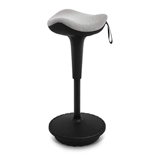 Image of IWMH Standing Office Stool, Intimate WM Heart Ergonomic Office Stool, Adjusting height and swivels 360° working seat (Grey)