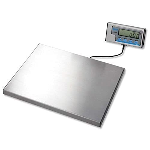 Image of Salter Brecknell Bench Scales 120 kg WS120, Stainless Steel, Capacity: 120 kg/264 lbs, Removable Stainless Steel Platform, Mains or Battery Operated, Ingredient or Parcel Scales, DP034