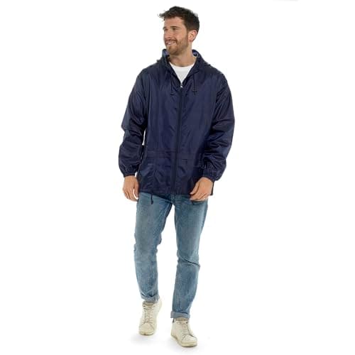 Image of undercover lingerie Mens Pac A Mac Jacket JK505 Navy 2XL