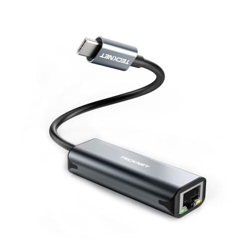 Image of TECKNET USB C to Ethernet Adapter, Aluminum Ethernet to USB C RJ45 Gigabit Wired Network Adapter for Gaming, Portable Type-C Thunderbolt 1000Mbps LAN Enternet Adapter for MacOS, Windows 10/11 and More