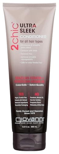 Image of Giovanni 2chic Brazilian Keratin and Argan Oil Ultra Sleek Conditioner 250 ml