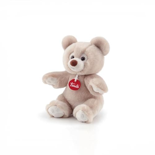 Image of Trudi Beige Brando bear Plush toy gift for Christmas, birthday and Valentine's Day. Plush bear | 18x23x14cm size S | Classical Teddy Bears | model 25627