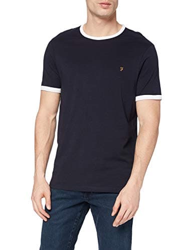 Image of Farah Groves Ringer T-Shirt True Navy