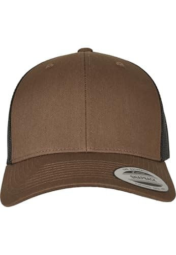 Image of Flexfit Retro Trucker 2-Tone Baseball Cap, Coyote Brown/Black, One Size