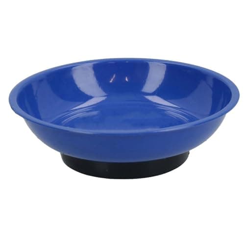 Image of Dunnet Tools 4 Inch Magnetic Round Dish Tray Sturdy Base For Screws Bolts Nuts Pins Needles Parts Magnetic Tray Tool Tray Mechanic Tools Bolts Heavy Duty Magnet