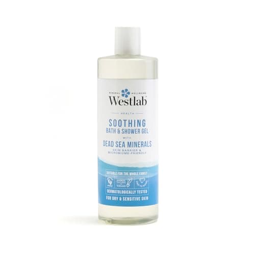 Image of Westlab Dead Sea Salt Bath & Shower Gel 500ml - 95% Naturally derived ingredients - For Dry & Sensitive Skin - Skin Barrier and Microbiome-Friendly