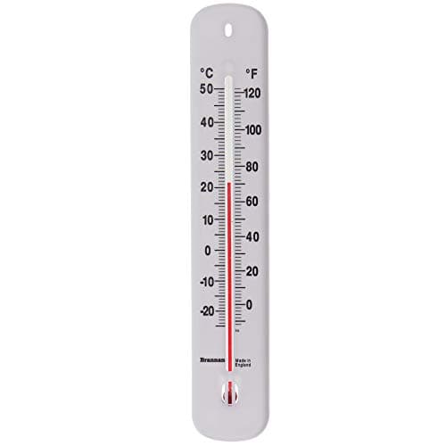 Image of Brannan Room Thermometer 215mm - Made in UK for Home Office Garden or Greenhouse Indoor and Outdoor