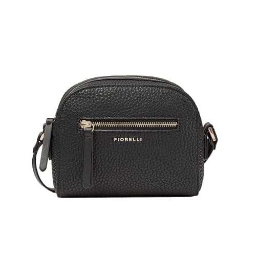 Image of Fiorelli Women's Anouk Crossbody Shoulder Bag, Practical & Stylish Handbag with Adjustable Straps & Zipped Compartments, Black Faux Leather