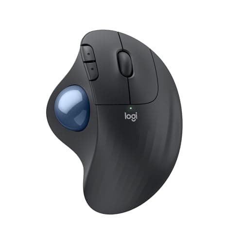 Image of Logitech ERGO M575S Wireless Trackball Mouse, Wireless Ergonomic Mouse With Bluetooth and Encrypted Dongle, Comfortable Thumb Control, Precise and Smooth Tracking, for PC/Mac - Graphite