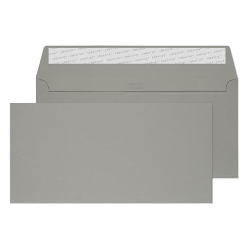 Image of Blake Creative Colour DL+ 114 x 229 mm 120 gsm Peel & Seal Wallet Envelopes (25225) Storm Grey - Pack of 25