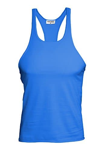 Image of Raftaar Mens Gym Stringer Muscle Vest Tank Top Sports Top Bodybuilding Racerback (Small, Royal)