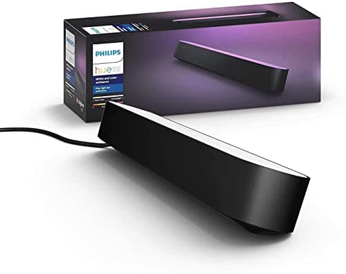 Image of Philips Hue Play White and Colour Ambiance Smart Light Bar Extension, Entertainment Lighting for TV and Gaming (Works with Alexa, Google Assistant and Apple HomeKit), Black