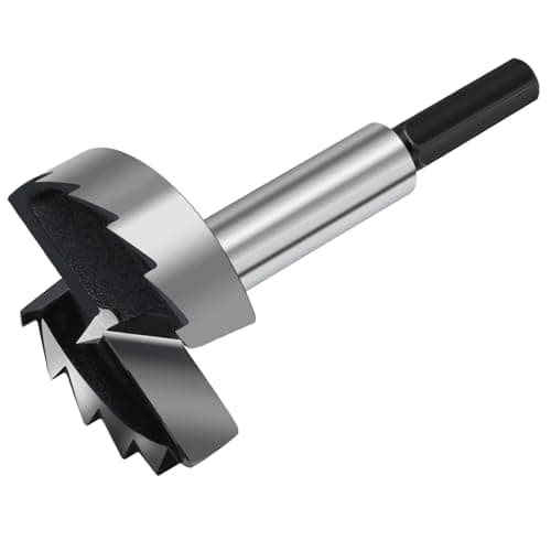 Image of HSAWBIT 48mm Forstner Drill Bit for Woodworking, Forstner Bit Wood Drill Bits for Holes, Hinge Cutter (Ø48mm, length 90mm, HEX Shank)