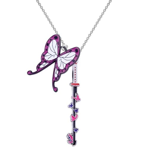 Image of KUIYAI Demon Killer Anime Gift, Insect Hashira Shinobu Kocho Necklace for Fan, Anime Necklace, Japan Manga Collector Gift (insect swordUK)