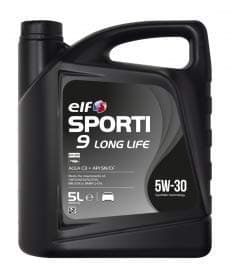 Image of Elf Sporti 9 Long Life 5w-30 High Performance Engine Oil (5 Litres)