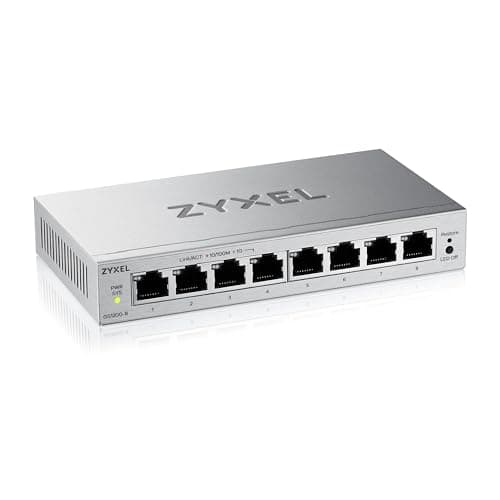 Image of Zyxel 8-Port Gigabit Switch | Web Managed Ethernet Network | QoS, Link Aggregation, VLAN, IGMP Snooping | Fanless | Desktop [GS1200-8v3]