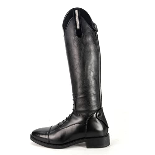 Image of Brogini Kids Como Piccino Long Riding Boots Black Print C12 (30.5)