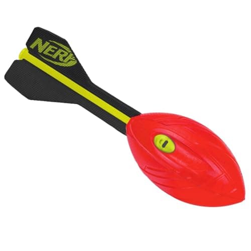 Image of Nerf Vortex Aero Howler, Long Distance Throwing Foam Football, Built-in Whistle Sound, Soft Grip, Red