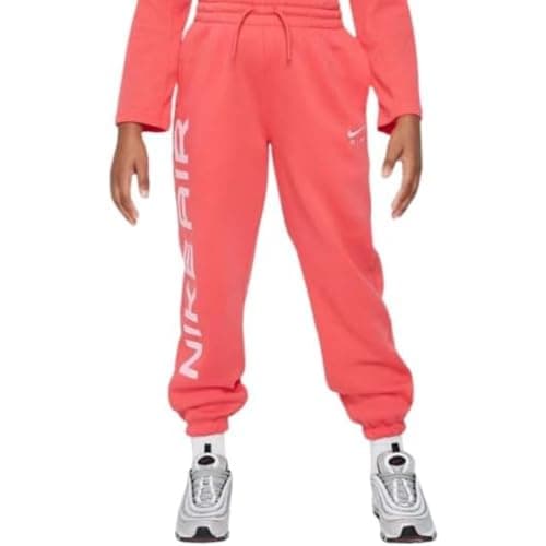Image of NIKE FD2957-648 G NSW CLUB FLC AIR PNT Pants Girl's LT FUSION RED/MED SOFT PINK Size M