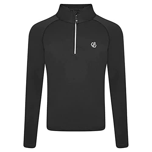 Image of Dare 2b Consist II Core Stretch Lightweight Warm Backed Quick Drying Full Zip Jacket Stretch Midlayer - Black, 7-8