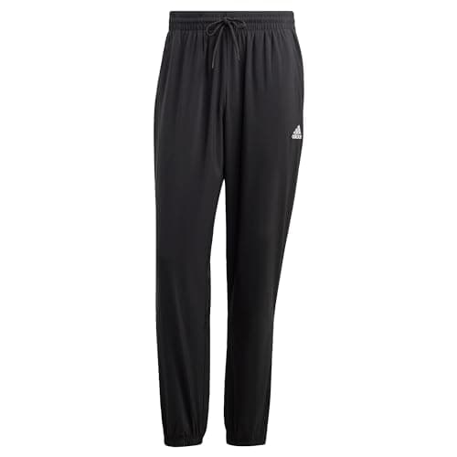 Image of adidas Men's AEROREADY Essentials Stanford Elastic Cuff Small Logo Pants, Black, S