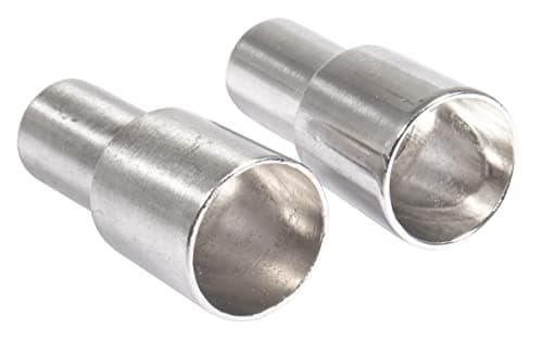 Image of Rayher Set of 2 Bottle Candle Holders for Taper Candles, Metal Candle Stick Holders for Glass Bottles or Single Stem Vases, silver, 1.8x5cm, 46694606