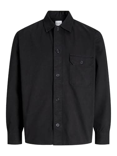 Image of JACK & JONES Jjedover Overshirt Ls Sn, Black, L