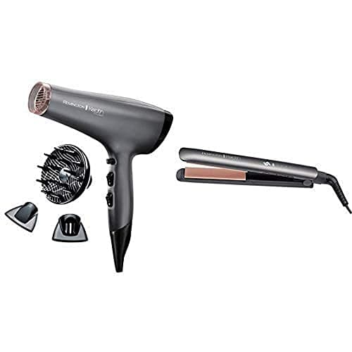 Image of Remington Ionic Hair Dryer with Keratin and Almond Oil, Intelligent Ceramic Straighteners