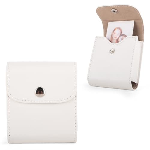 Image of HIYQIN Photo Case for Fujifilm Instax Mini/Square SQ Film, Picture Storage Holder, Photo Box for Fuji Instax SQ1 SQ6 SQ10 SQ20 SQ40/Mini 13 12 11 41 9 EVO LiPlay/LiPlay+ Instant Camera Film - White