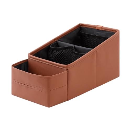 Image of Console Organizer - Car Front Seat Box, Storage Caddie Tray, Portable Cup Holders, Interior Divider | Vehicle Organization Bin for Snacks