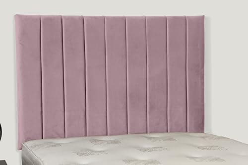 Image of 36 INCH HEIGHT PORTLAND HEADBOARD IN PLUSH VELVET FABRIC (Pink, Super King)