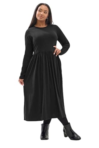 Image of Yours Curve Peplum Maxi Dress - Women's - Plus Size Curve Black
