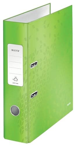 Image of Leitz 10050054 A4 Lever Arch File, 80 mm Spine Width, WOW Range, Green