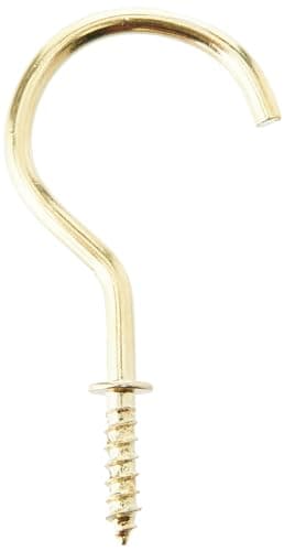 Image of Merriway® BH00037 (35 Pcs) EB Brass Plated Shouldered Mug Cup Hooks, 50 mm (2 inch) - Pack of 35 Pieces