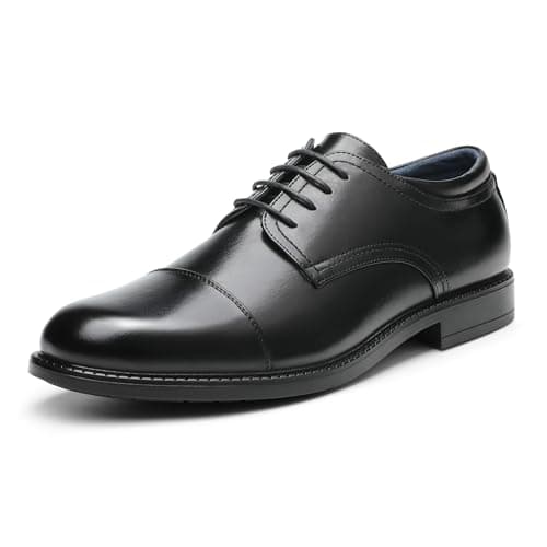 Image of Bruno Marc Men's Lace Up Formal Dress Shoes Brogues Derby, Comfortable Leather Shoes for Men,Size 11,Black,DOWNING-01