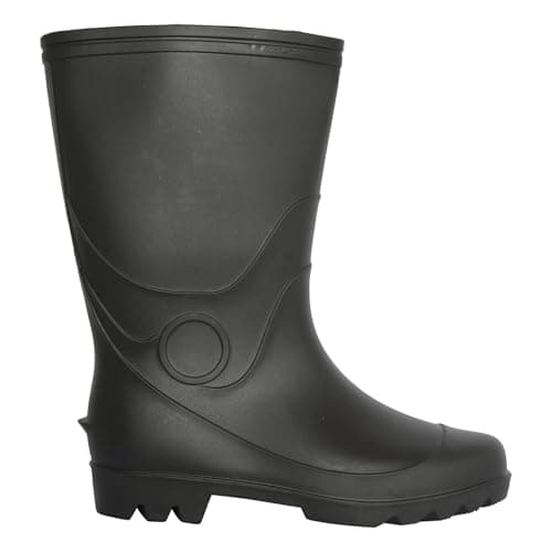 Image of A2Z Mens Waterproof PVC Rain Boots Lightweight Anti-Slip Wellington Boots Durable Calf - Wellies MEN 1407 Dark Grey 8 UK