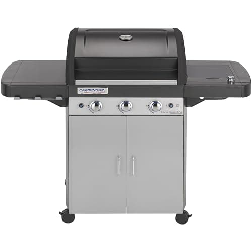 Image of Campingaz 3 Series Classic LS Plus Gas BBQ 3 Burner Gas Barbecue Grill 9.6 KW Power Instaclean Easy Cleaning System Cast Iron Grid and Griddle with Side Burner
