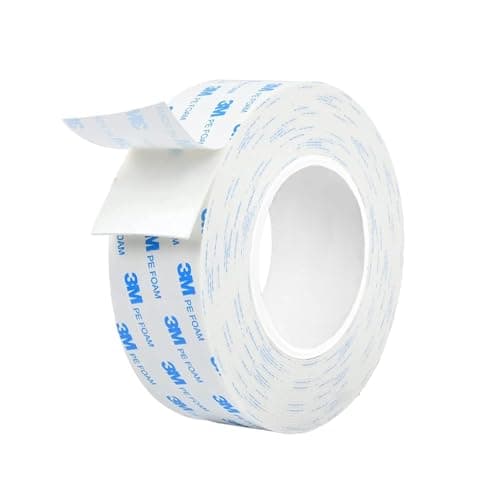 Image of Dpm tapes - 1600T Double Sided Adhesive Tape for Indoor and Outdoor Use, Waterproof, Mounting Tape for Heavy Objects, PE Foam, Object Fixing, Paintings, Permanent Applications (19 mm x 3 m)