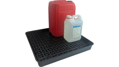 Image of Bunded Drum Tray 59 x 59cm – Heavy-Duty Spill Containment Pallet for 205L Oil & Chemical Drums – Polyethylene Leak-Proof Base – COSHH & EPA Compliant (590x590x70mm)