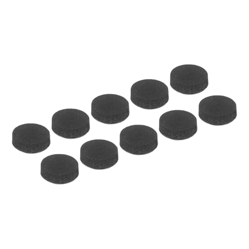 Image of sourcing map 10 Pcs Non Slip Furniture Pads, 2/5" (10mm x 3mm) Self Adhesive Furniture Grippers Rubber Anti-Scratch Feet Round Chair Leg Pads Floor Protectors for Hardwood Floor, Black