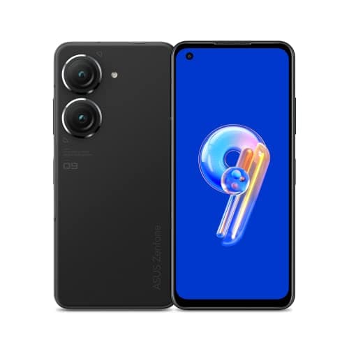 Image of ASUS Zenfone 9, Qualcomm Snapdragon 8+ Gen1, SM8475, 5.92 inch FHD+ 2400x1080, 8GB RAM, 128GB Storage, Android 12L, 50MP Rear Camera + 12MP Front Camera, 4300mAh, Dual Sim, Black, UK