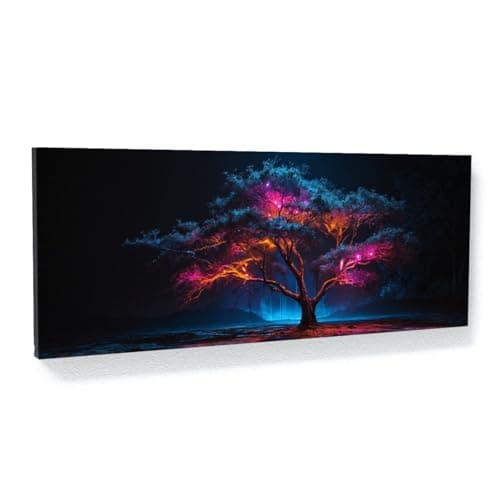 Image of Sense Canvas Tree Luminous Arboreal Glow 203 Canvas Art - Home Decor Wall Art Print Poster Painting Large 40x16 / 0.75"