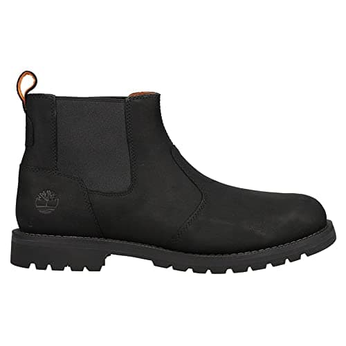 Image of Timberland Men's Redwood Falls Mid Chelsea Leather Boots, Jet Black, 8 UK