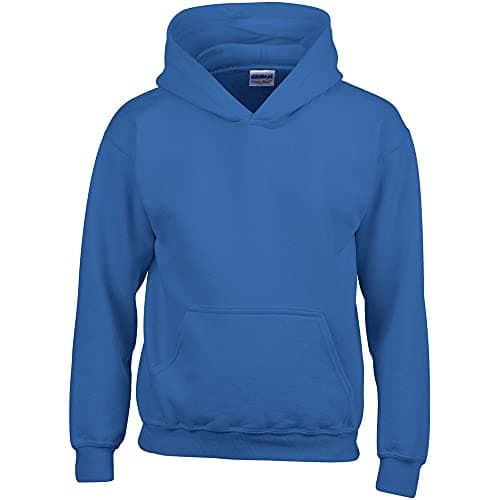 Image of GILDAN Heavy Blend Childrens Unisex Hooded Sweatshirt Top/Hoodie (S) (Royal)
