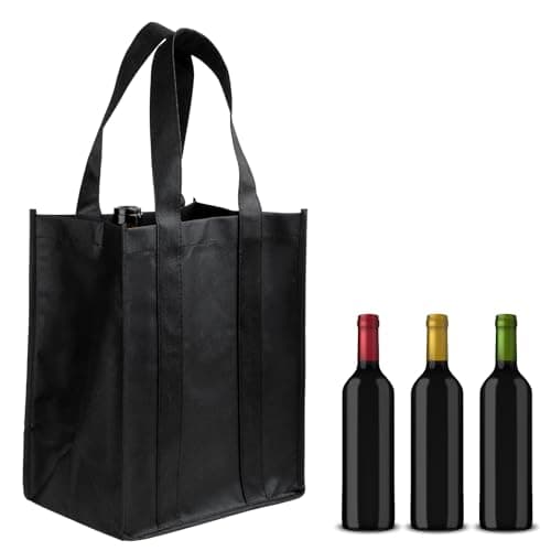 Image of Sliverdew Wine Bag for 6 Bottles Wine Carrier Tote Reusable Wine Travel Bags Portable Wine Gift Bag Wine Bottle Holder Bag with Handle for Storing Carrying Wine Beer Champagne