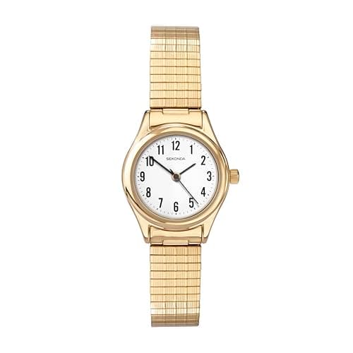 Image of Sekonda Women's 25mm Analogue Easy Reader Watch White Dial Stainless Steel Expandable Bracelet Mineral Glass 30m Water Resistant 2 Year Guarantee